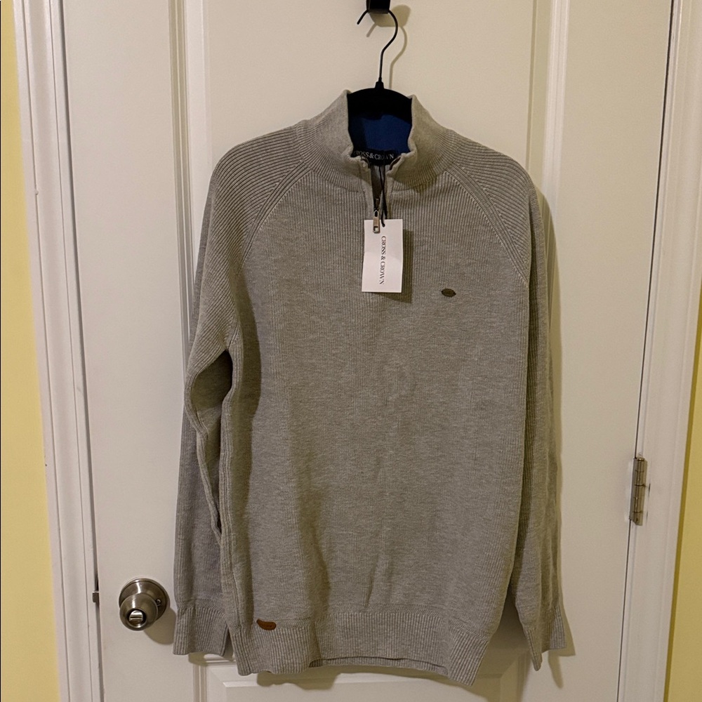 Men's Cross & Crown Zip Pullover